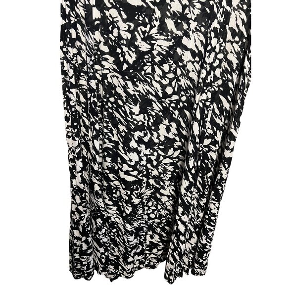 Denim 24/7 Black & White Abstract Print Dress 1X 22/24 Oversized Maxi - Picture 5 of 13